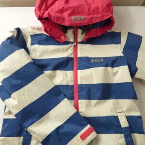 Helly Hansen Mesh-Lined Hooded Rain Jacket, Size 9 Years